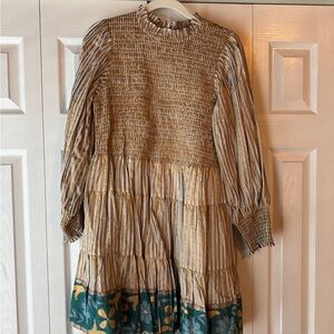 Striped and Floral Dress